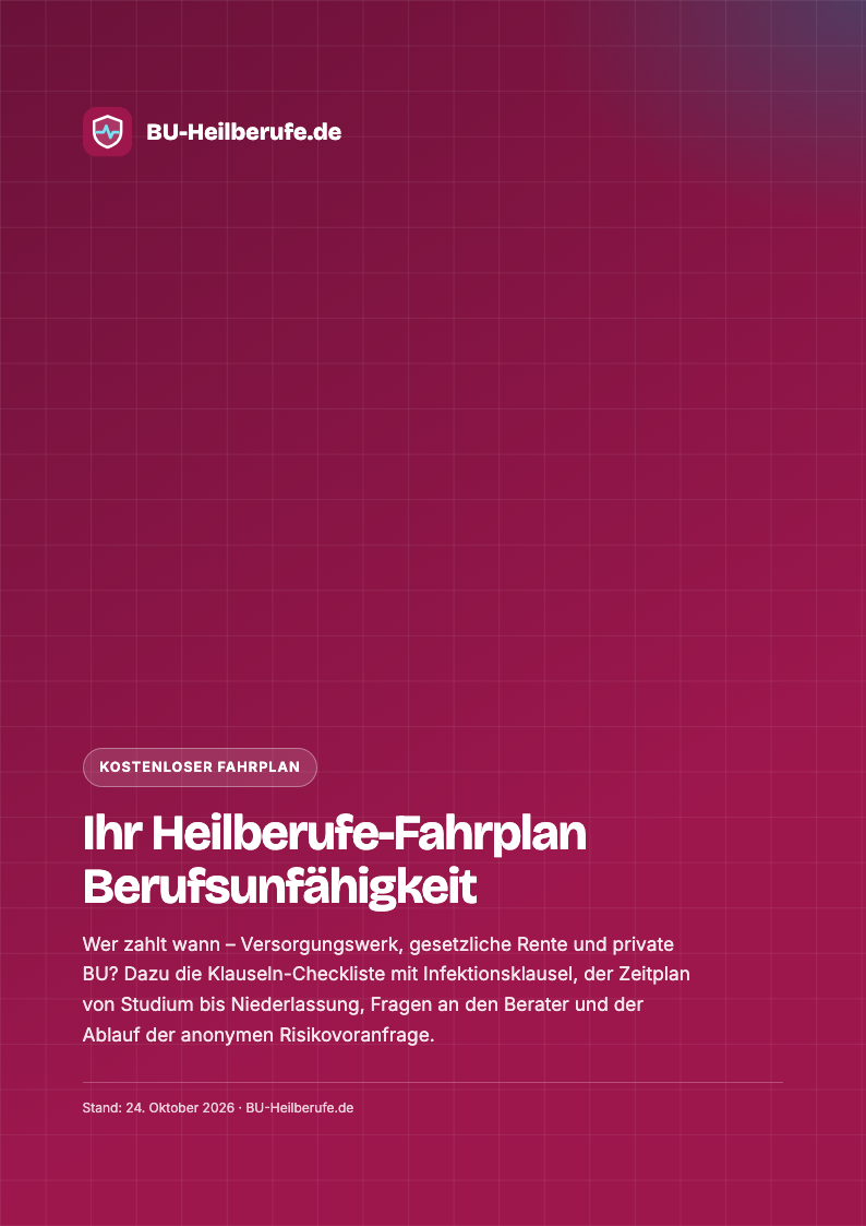 Cover des Heilberufe-Fahrplans Berufsunfähigkeit